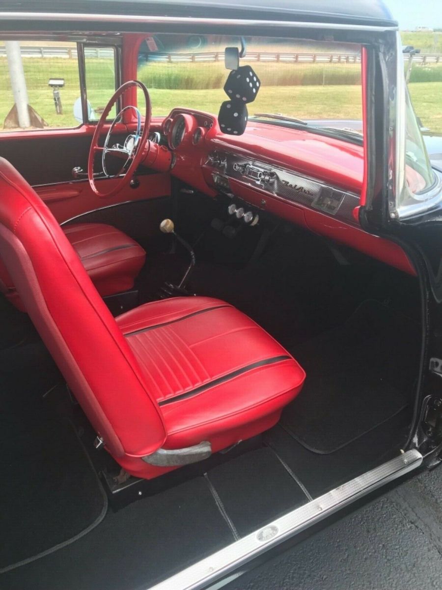 1957 Black Chevrolet Bel Air/150/210 Coupe