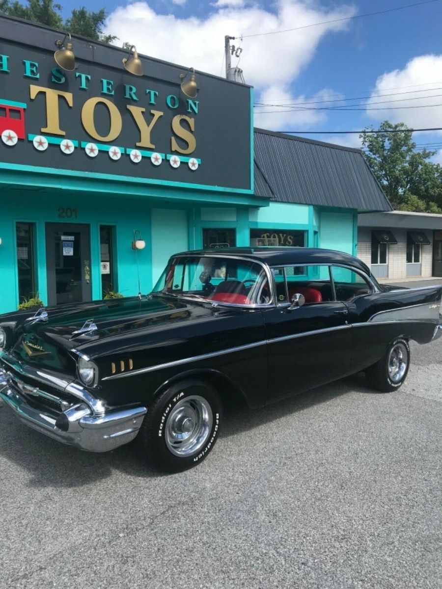 1957 Black Chevrolet Bel Air/150/210 Coupe