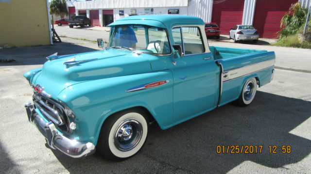 1957 Turquoise Chevrolet Other Pickups Cab & Chassis