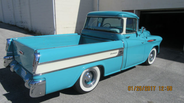 1957 Turquoise Chevrolet Other Pickups Cab & Chassis