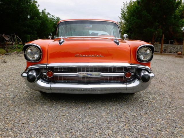 1957 Orange Chevrolet Bel Air/150/210 Hardtop