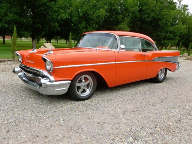 1957 Orange Chevrolet Bel Air/150/210 Hardtop