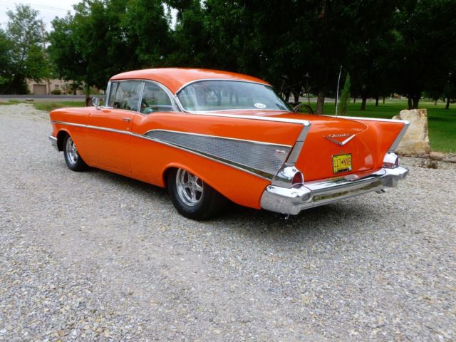 1957 Orange Chevrolet Bel Air/150/210 Hardtop