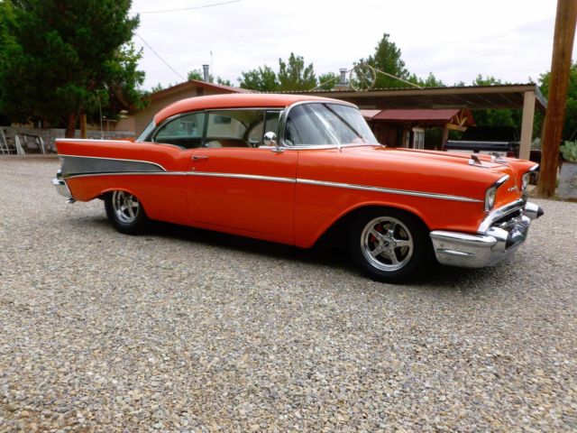 1957 Orange Chevrolet Bel Air/150/210 Hardtop