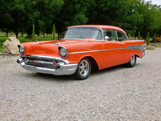 1957 Orange Chevrolet Bel Air/150/210 Hardtop