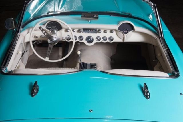 1957 Green Chevrolet Corvette --