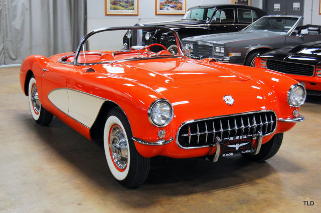 1957 Red Chevrolet Corvette --