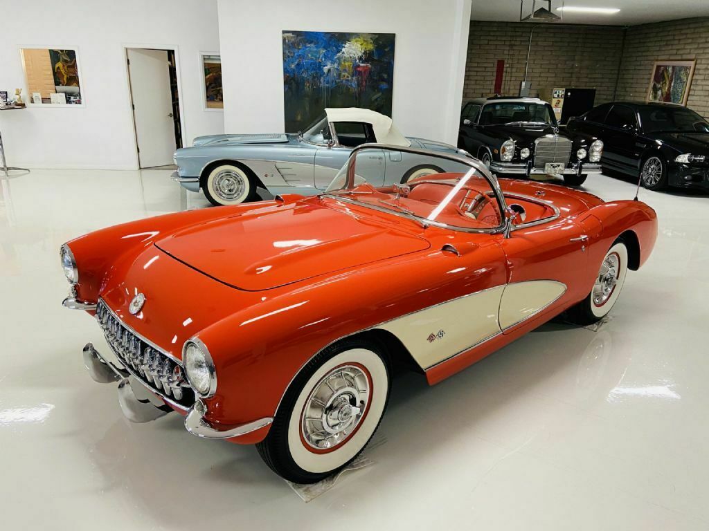 1957 Orange Chevrolet Corvette Convertible