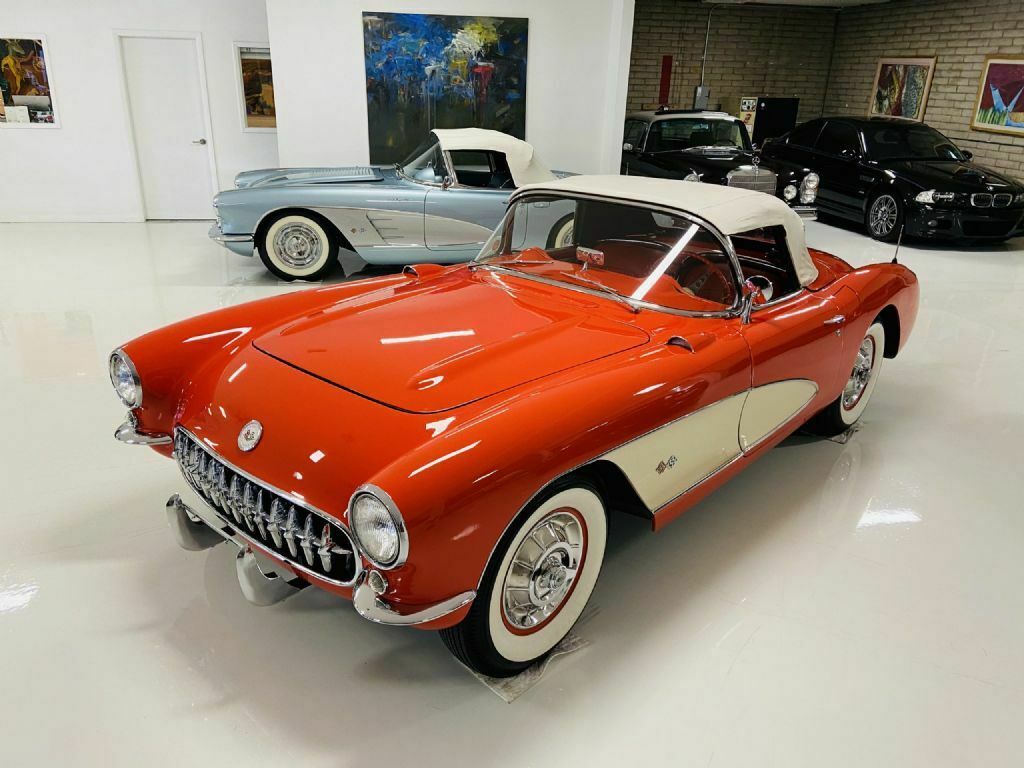 1957 Orange Chevrolet Corvette Convertible