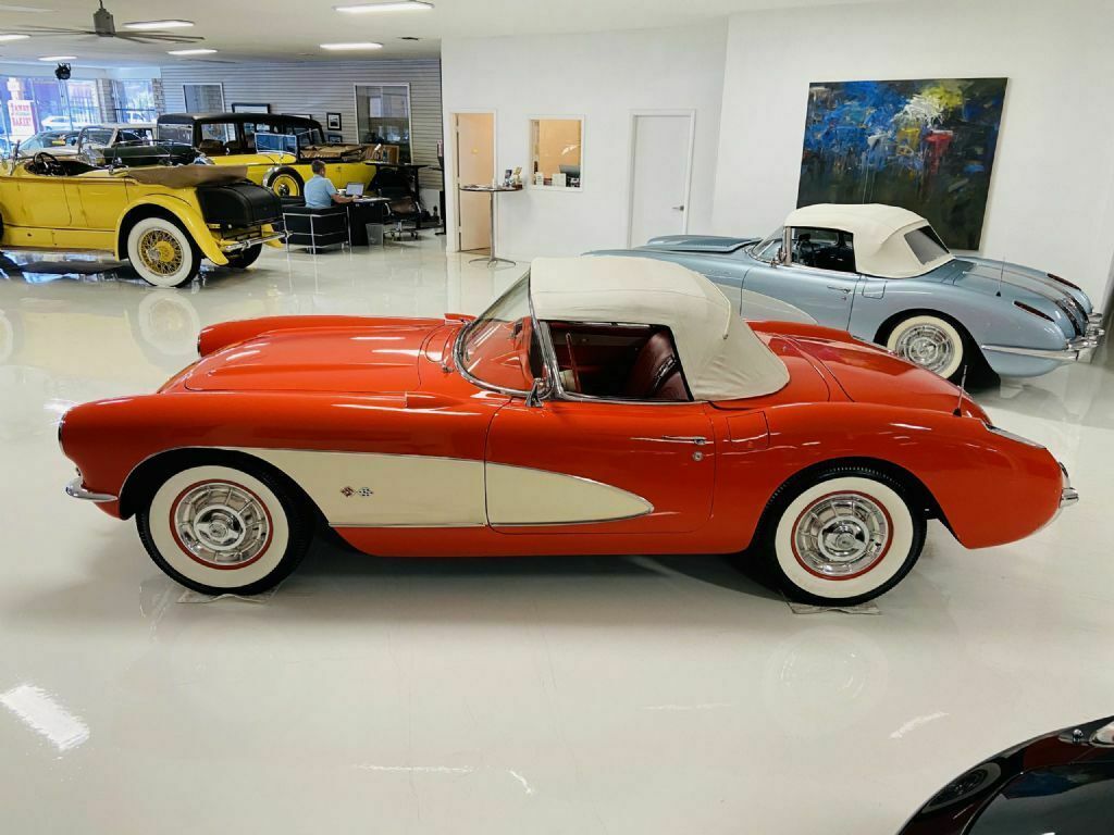 1957 Orange Chevrolet Corvette Convertible