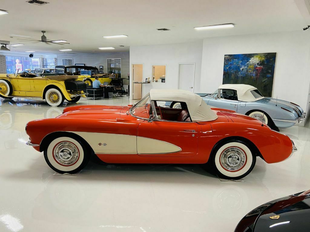 1957 Orange Chevrolet Corvette Convertible