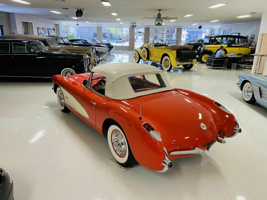 1957 Orange Chevrolet Corvette Convertible