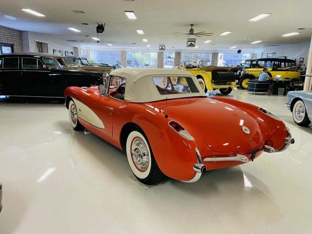 1957 Orange Chevrolet Corvette Convertible