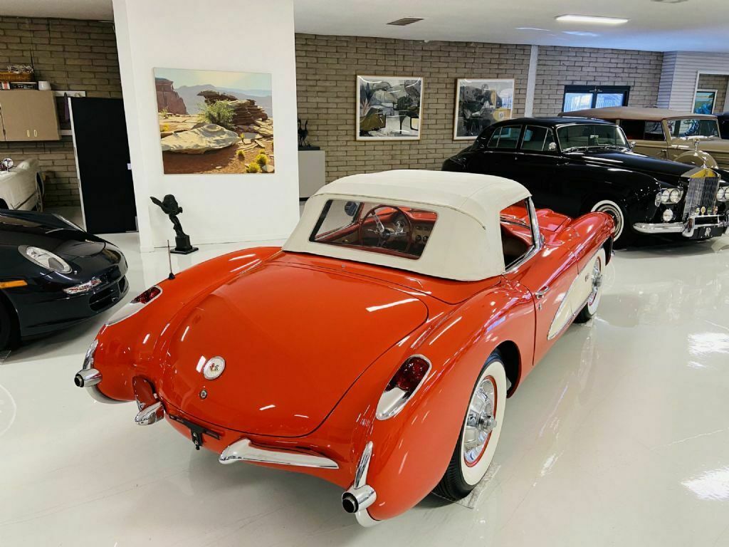 1957 Orange Chevrolet Corvette Convertible