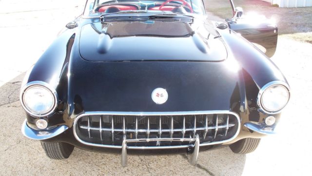 1957 Black Chevrolet Corvette Convertible