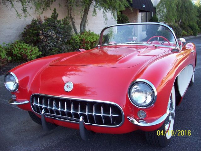 1957 Red Chevrolet Corvette Convertible