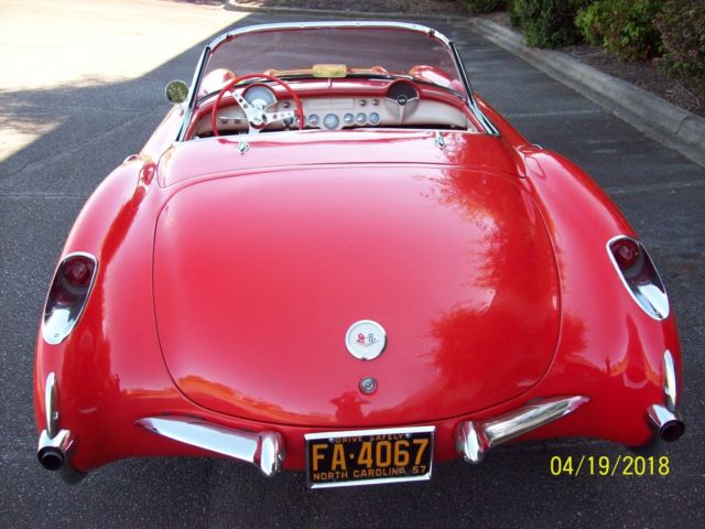 1957 Red Chevrolet Corvette Convertible