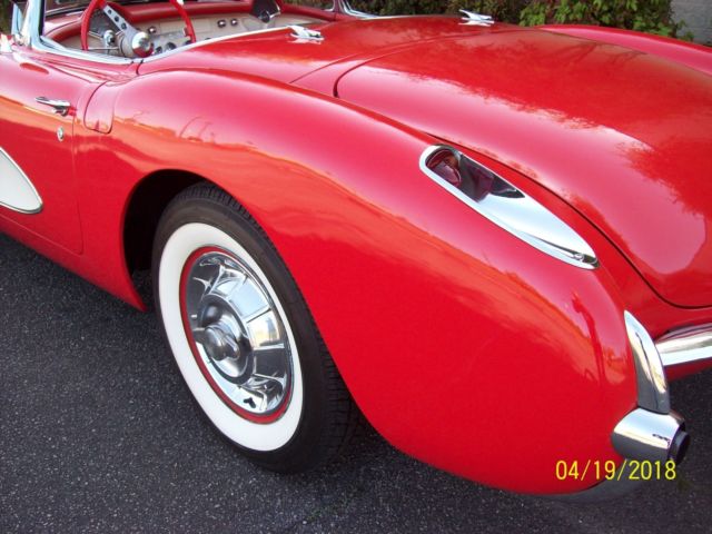 1957 Red Chevrolet Corvette Convertible