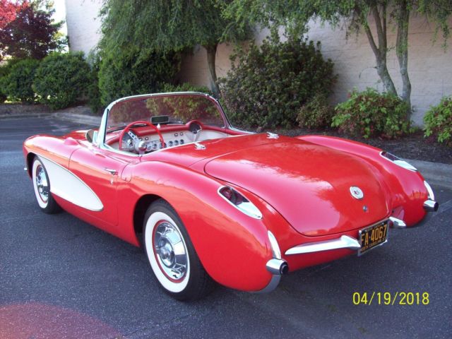 1957 Red Chevrolet Corvette Convertible