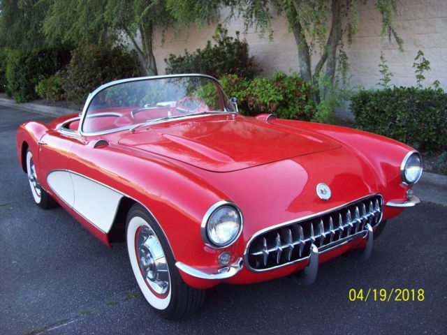1957 Red Chevrolet Corvette Convertible