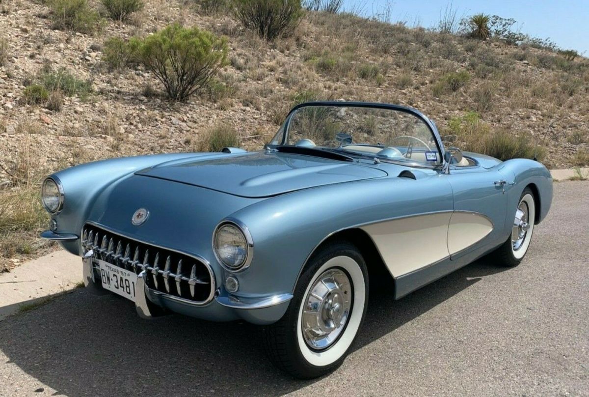 1957 Arctic Blue Chevrolet Corvette Convertible