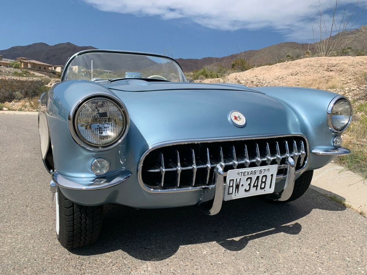 1957 Arctic Blue Chevrolet Corvette Convertible