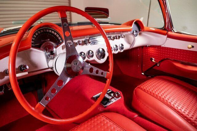 1957 Orange Chevrolet Corvette --