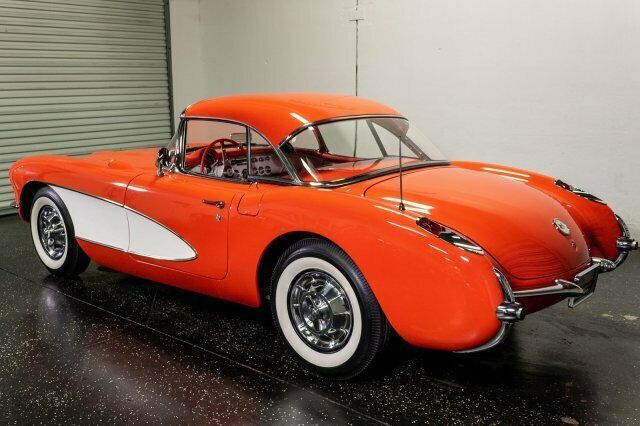 1957 Orange Chevrolet Corvette --