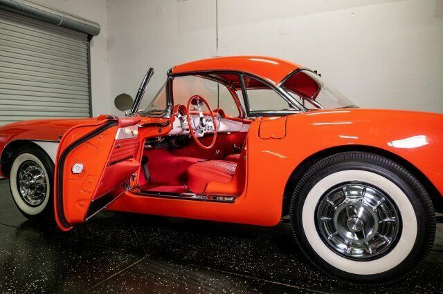 1957 Orange Chevrolet Corvette --