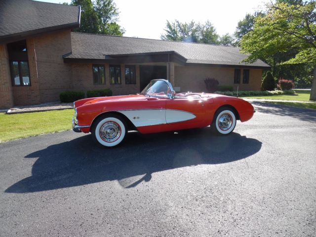 1957 Red Chevrolet Corvette Convertible