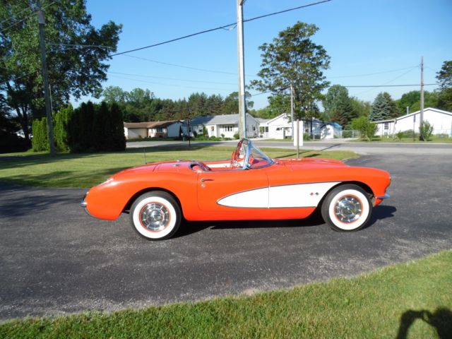 1957 Red Chevrolet Corvette Convertible