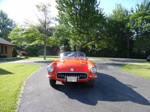 1957 Red Chevrolet Corvette Convertible