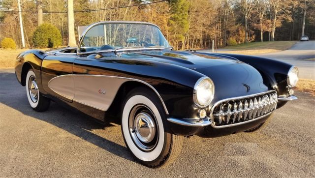 1957 Black w/ silver coves Chevrolet Corvette Convertible