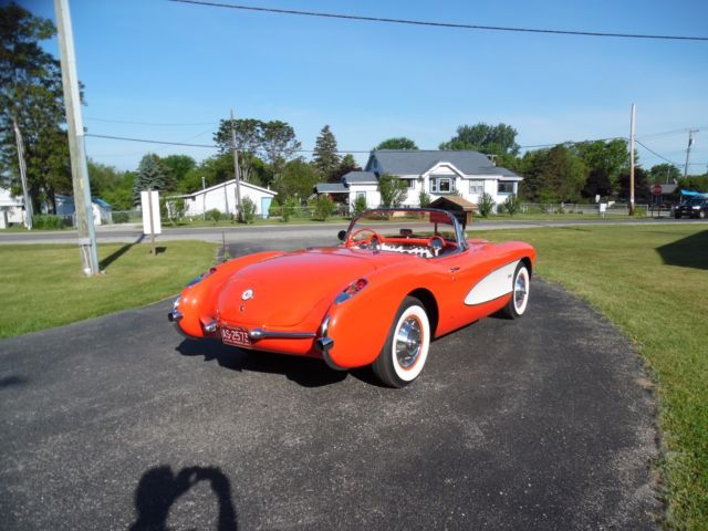 1957 Red Chevrolet Corvette Convertible
