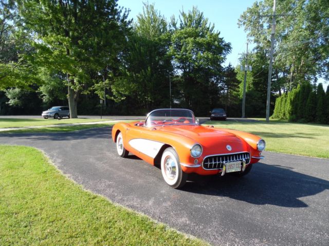 1957 Red Chevrolet Corvette Convertible
