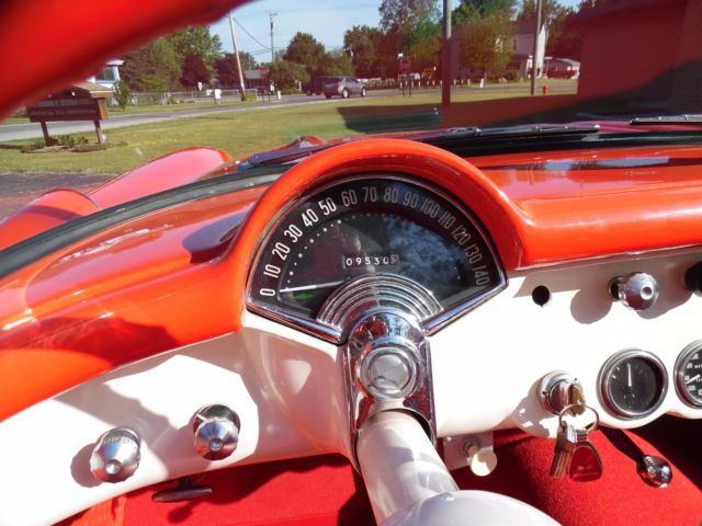 1957 Red Chevrolet Corvette Convertible