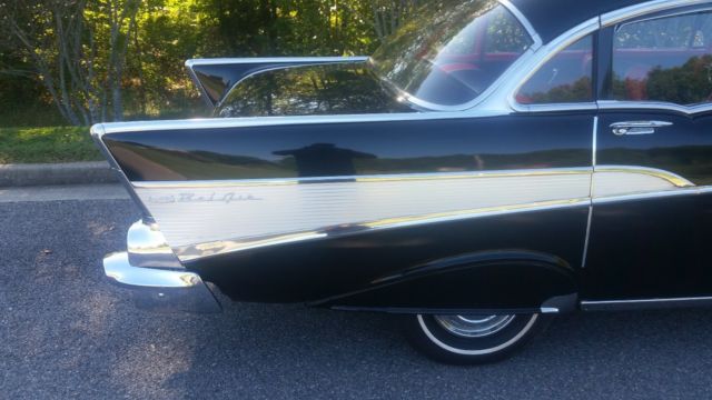 1957 Black Chevrolet Bel Air/150/210 Sedan