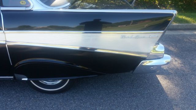 1957 Black Chevrolet Bel Air/150/210 Sedan