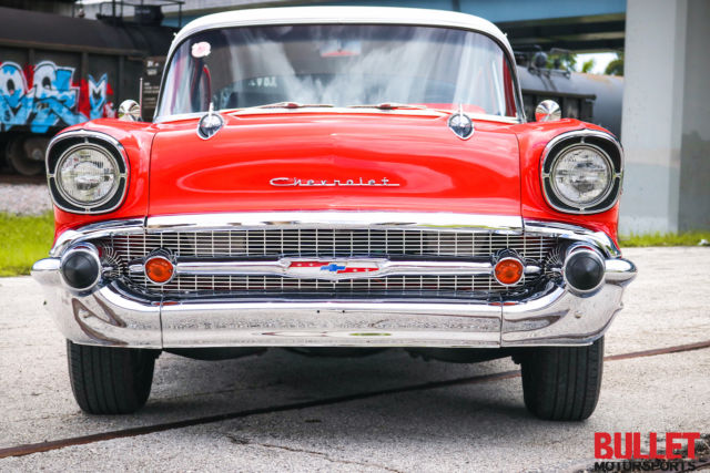 1957 Red Chevrolet Bel Air/150/210 Coupe