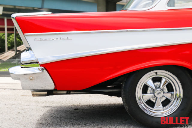 1957 Red Chevrolet Bel Air/150/210 Coupe