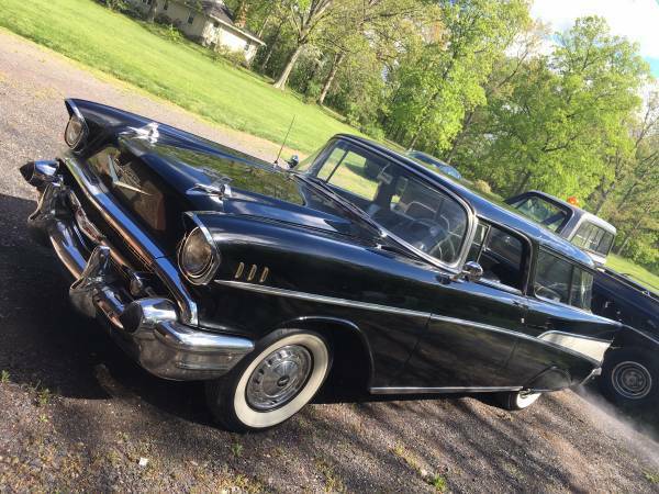1957 Black Chevrolet Bel Air/150/210