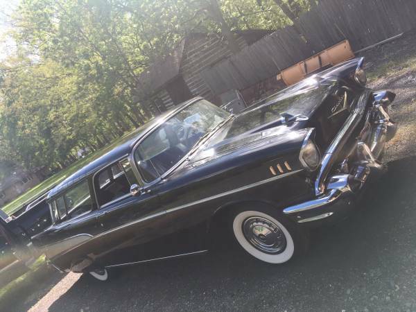 1957 Black Chevrolet Bel Air/150/210