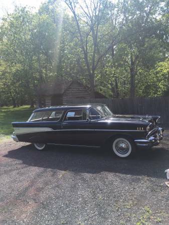 1957 Black Chevrolet Bel Air/150/210