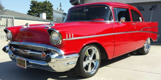 1957 Red Chevrolet Bel Air/150/210 Coupe