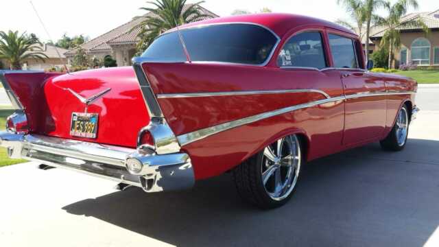 1957 Red Chevrolet Bel Air/150/210 Coupe
