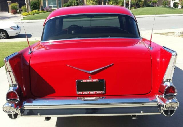 1957 Red Chevrolet Bel Air/150/210 Coupe