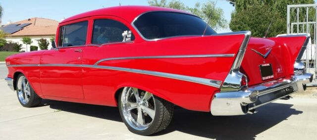 1957 Red Chevrolet Bel Air/150/210 Coupe