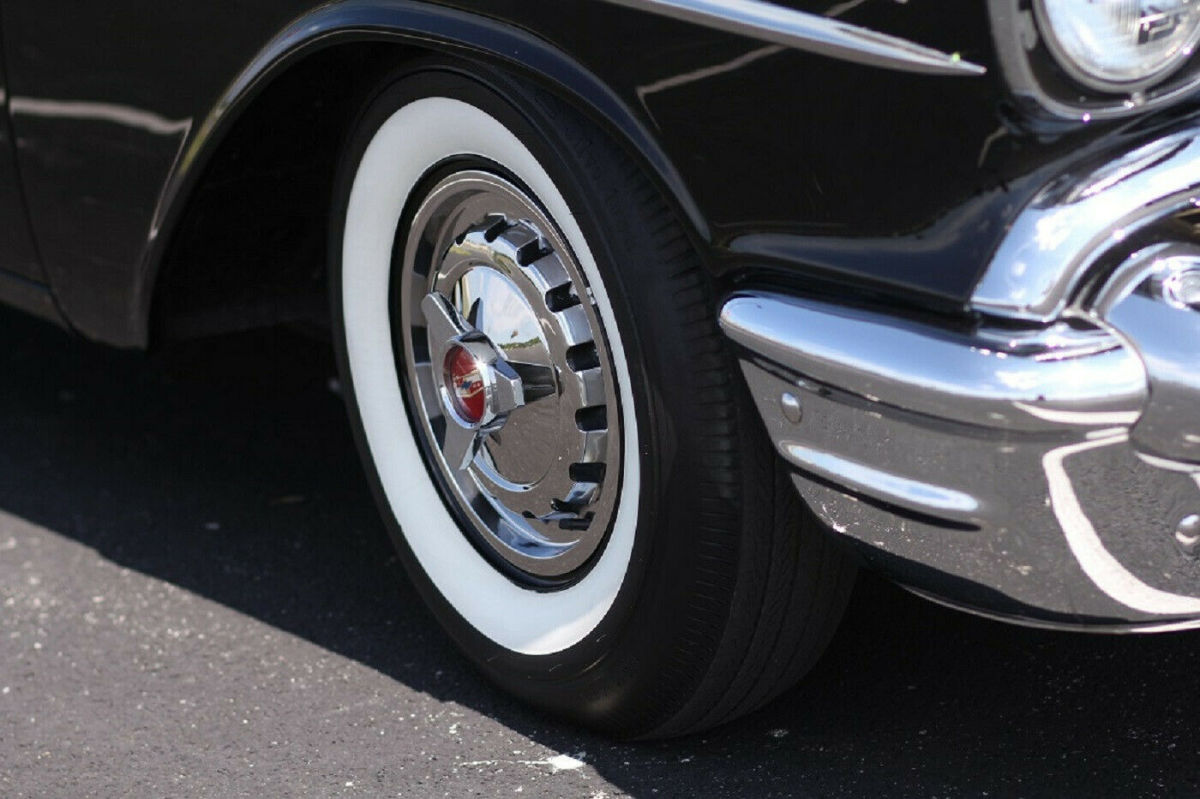 1957 Black Chevrolet Bel Air/150/210 Sedan