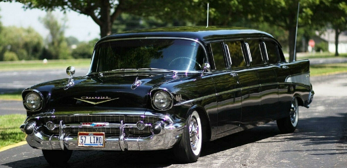 1957 Black Chevrolet Bel Air/150/210 Sedan