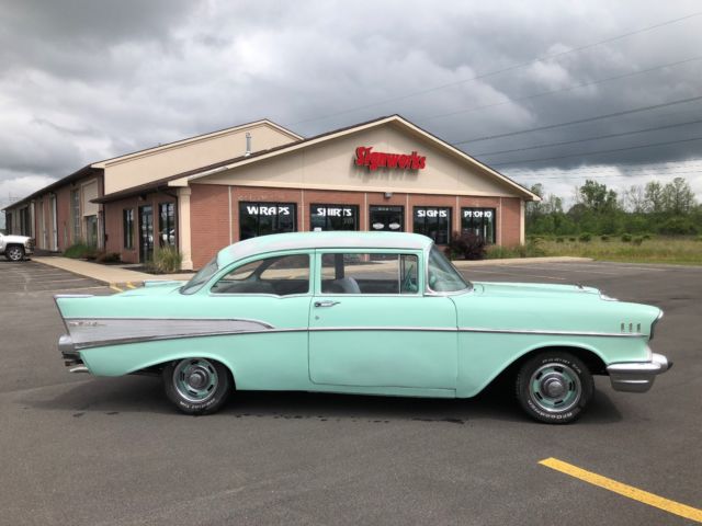 1957 Green Chevrolet Bel Air/150/210 Coupe